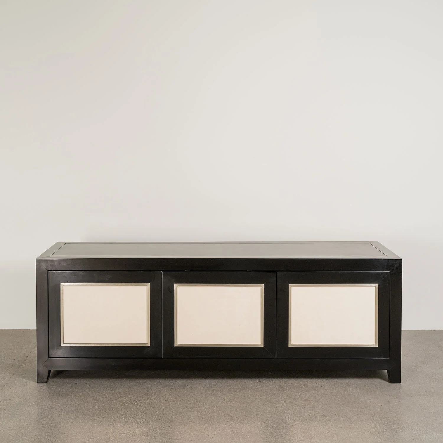 Three Panel Low Cabinet | Cream Lacquer