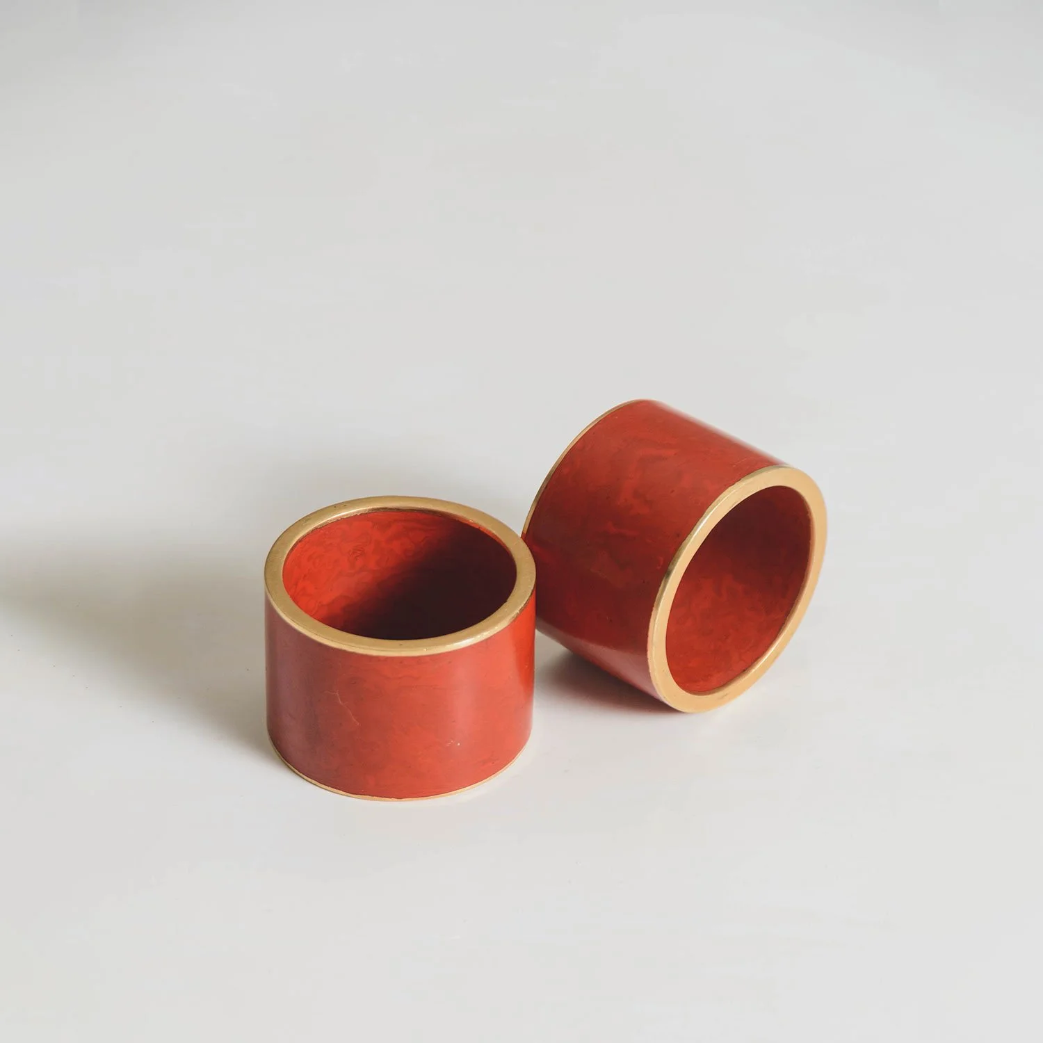Napkin Rings (Set of 2 ) | Red Lacquer