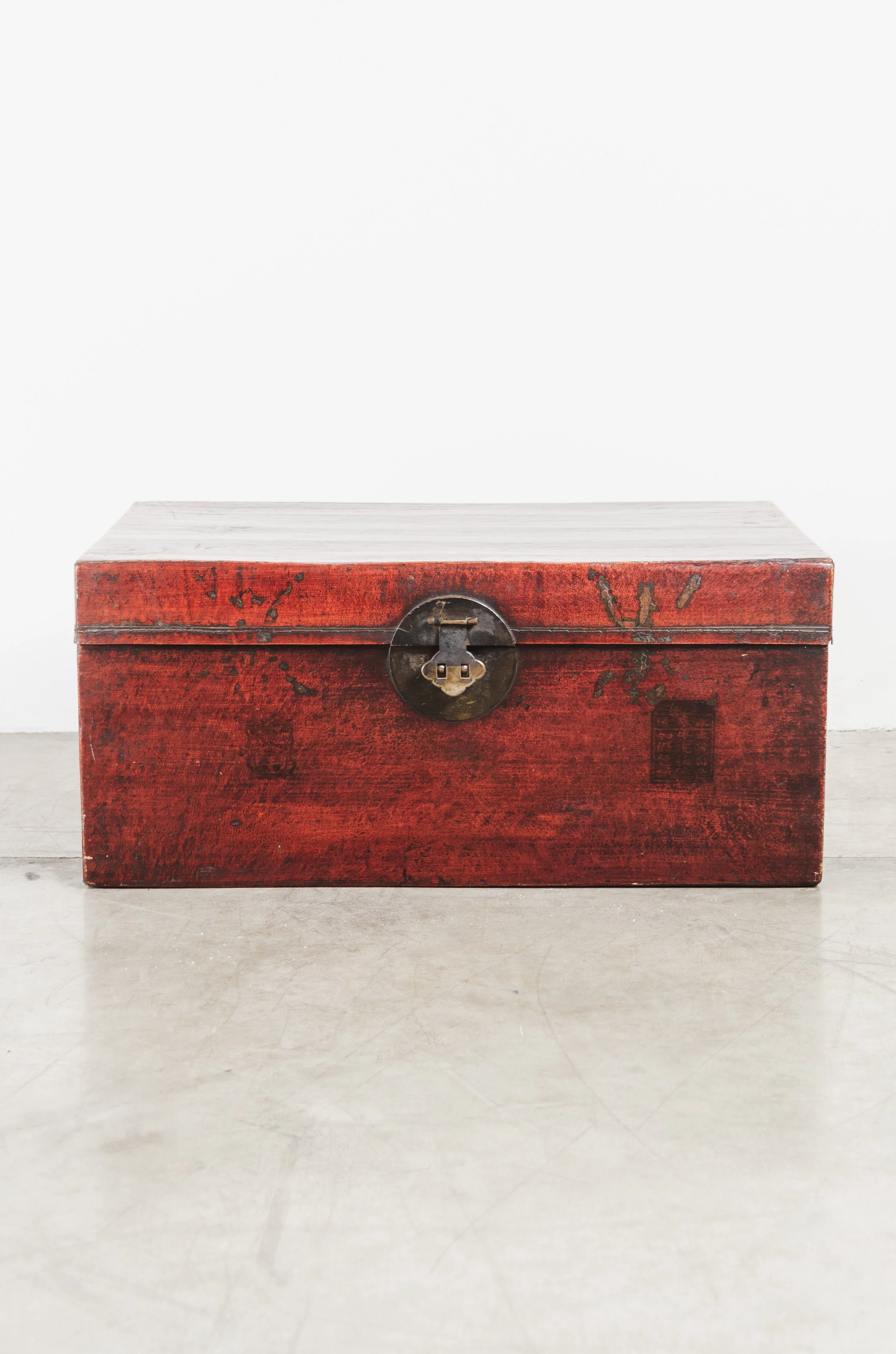 Lacquered Leather Trunk