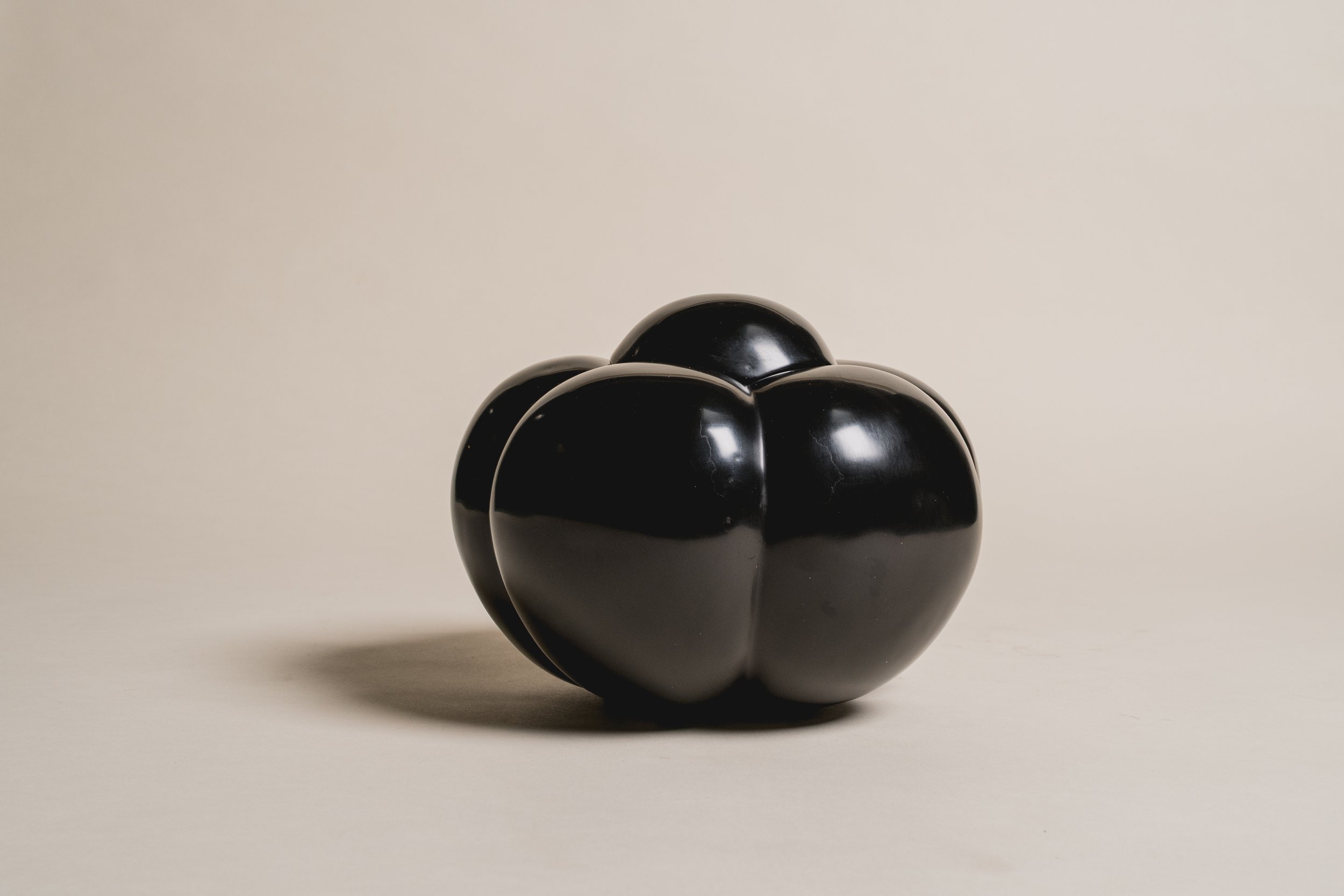 Gourd Box with Lid | Black Lacquer