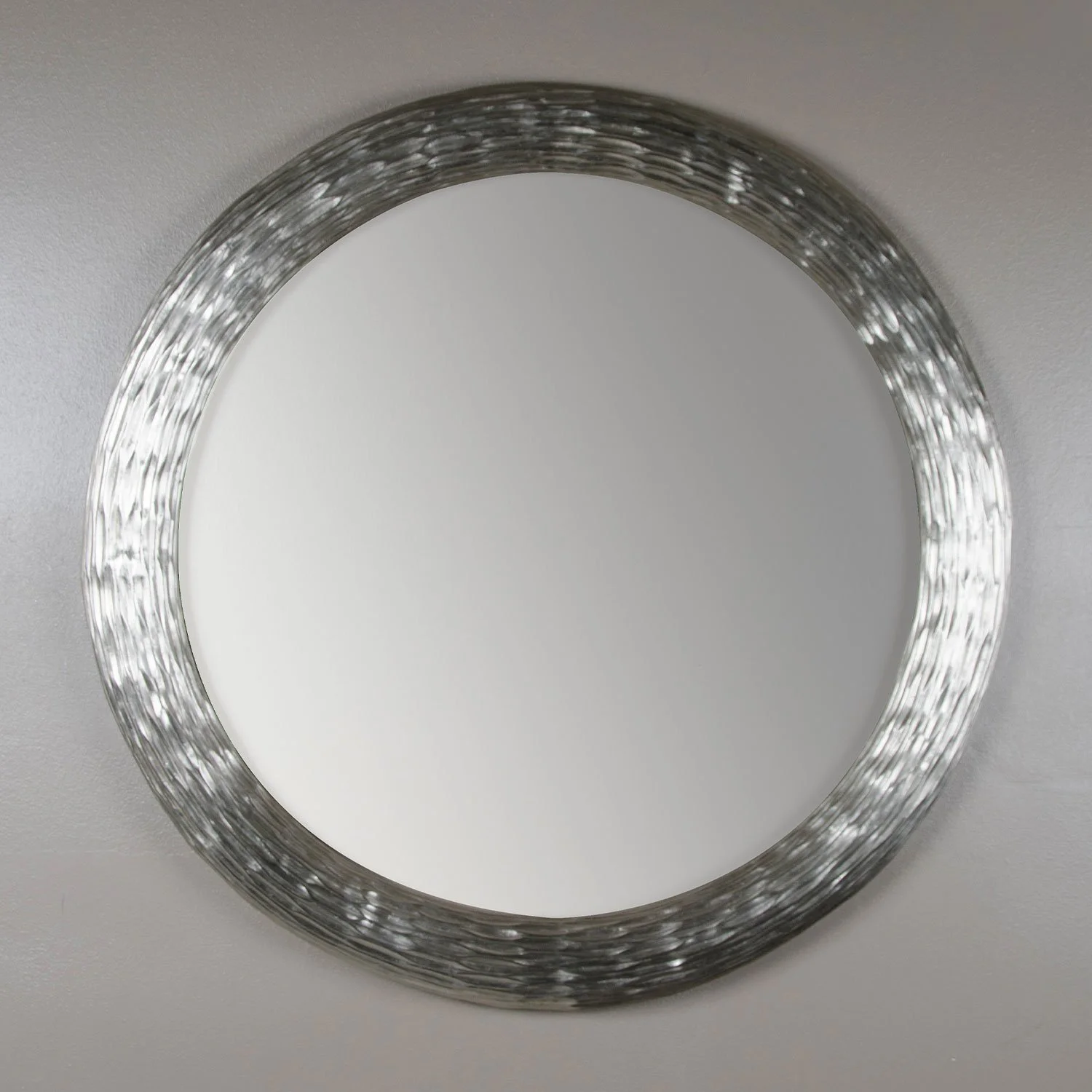 Ju Wen Round Mirror | White Bronze