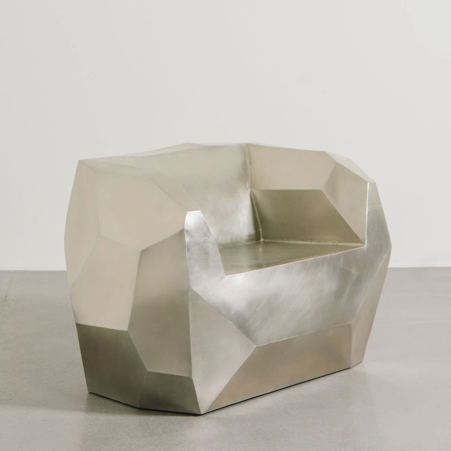 Facet Lounge Chair | White Bronze