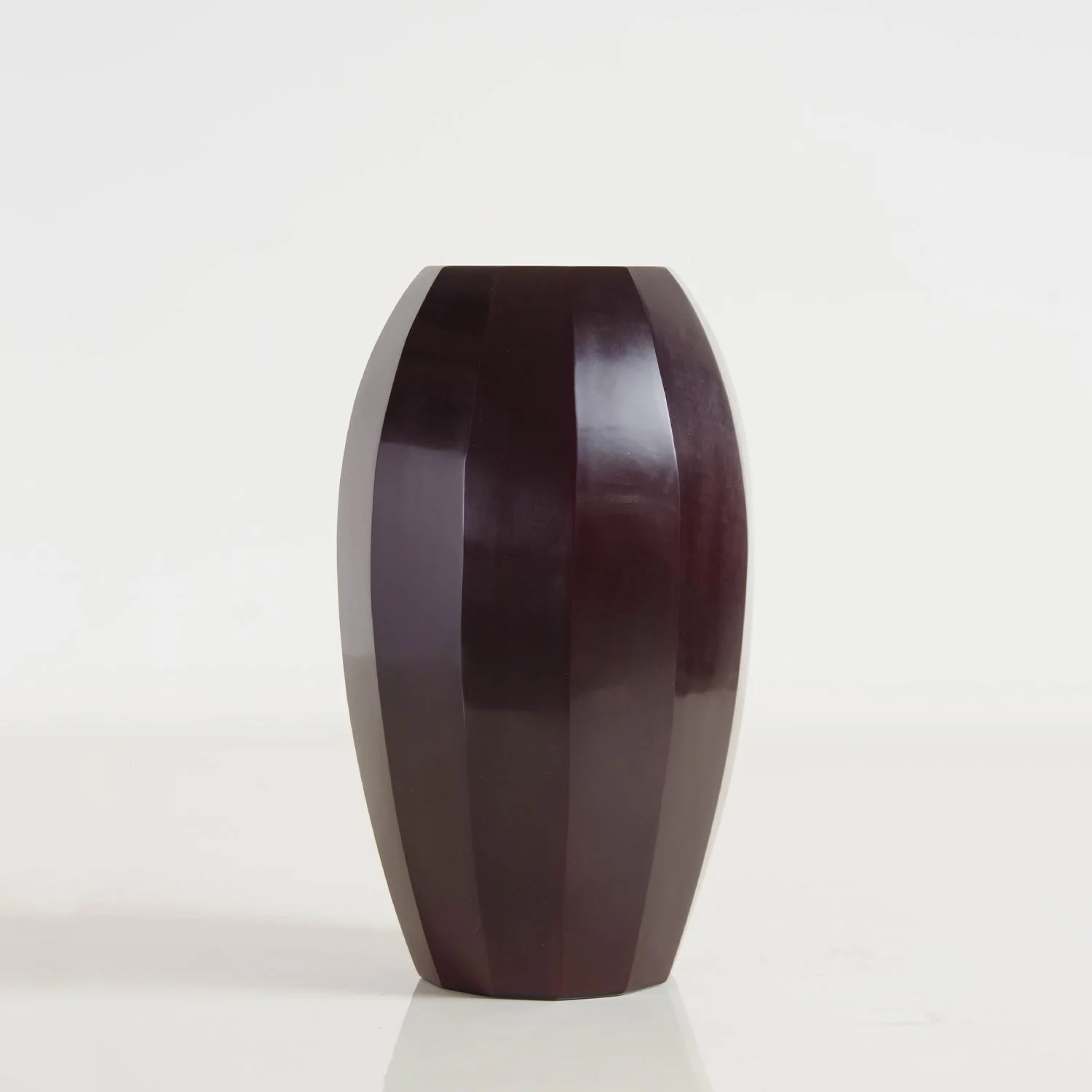 Faceted Urn Vase | Red Bean