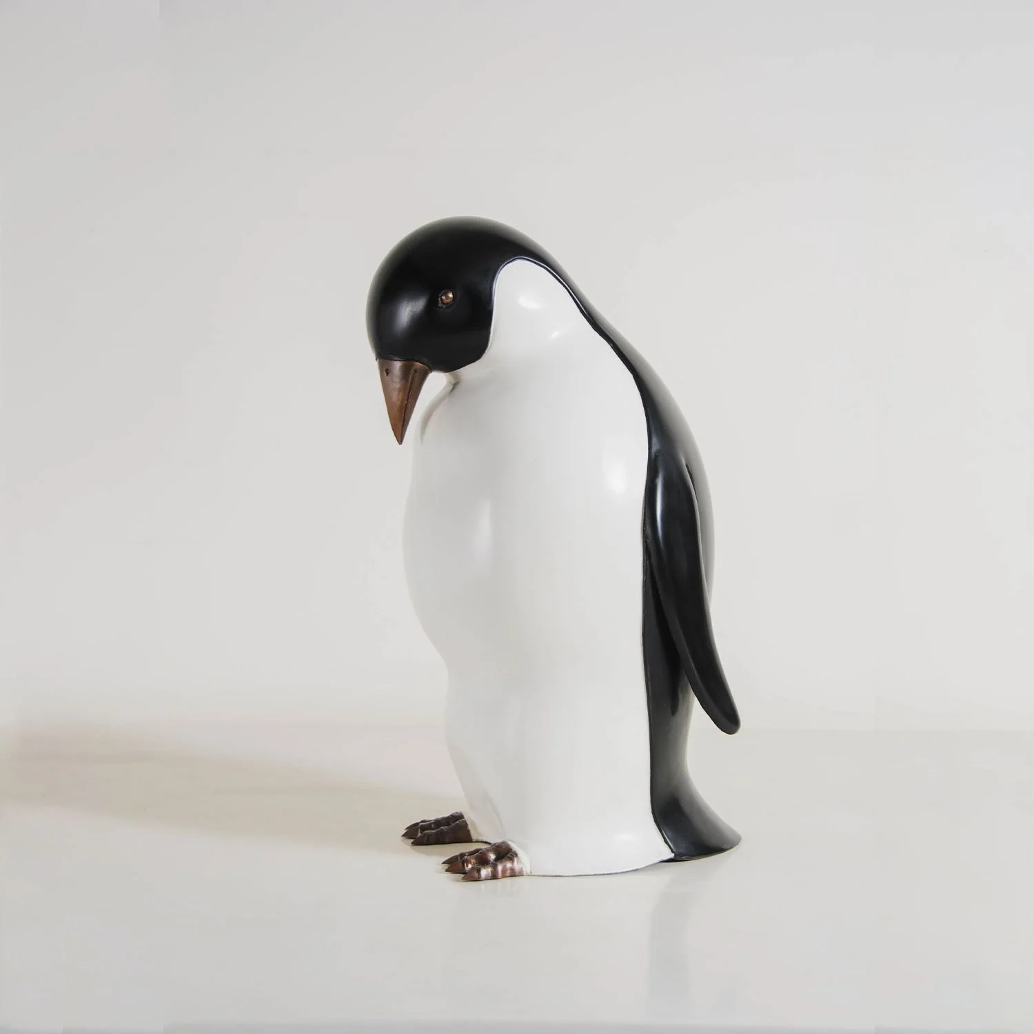 Penguin | Black and Cream Lacquer, Head Down