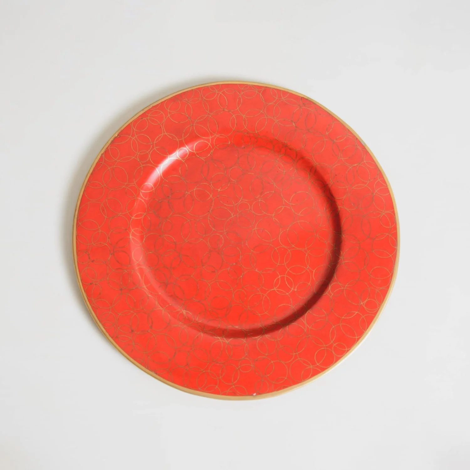 Circle Design Charger | Red