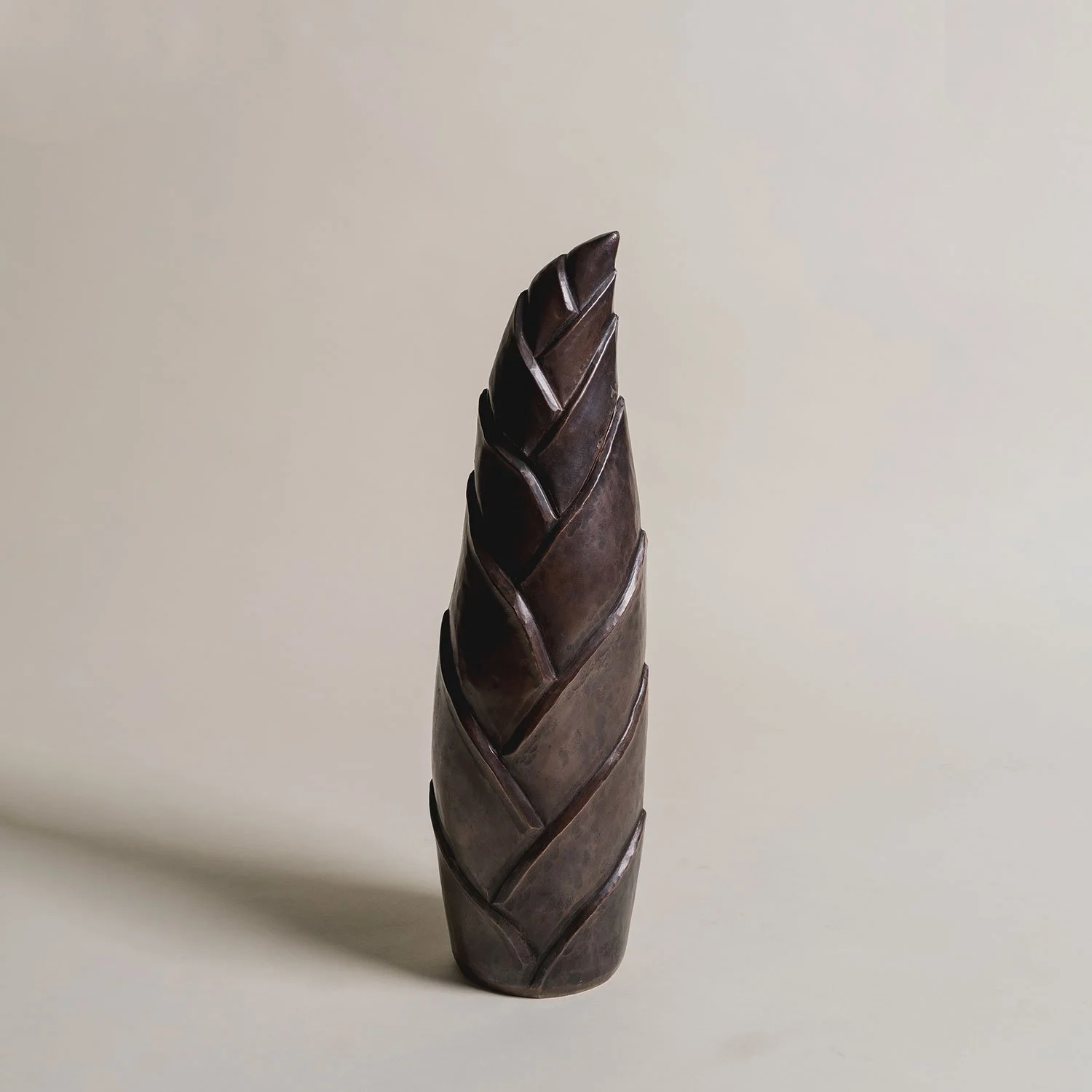 Tall Bamboo Shoot Box | Antique Copper