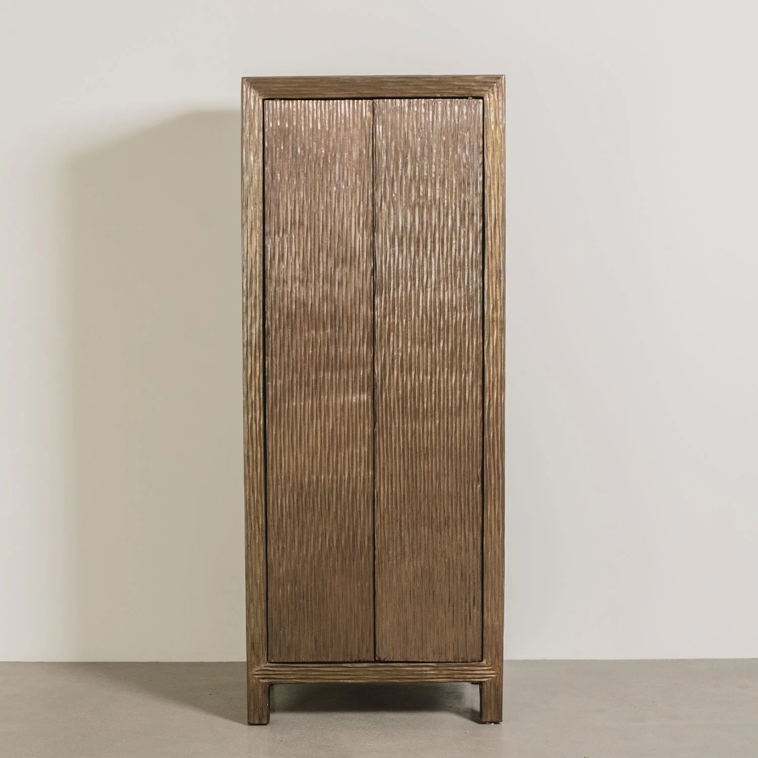 Ju Wen Narrow 2 Door Cabinet | Brass