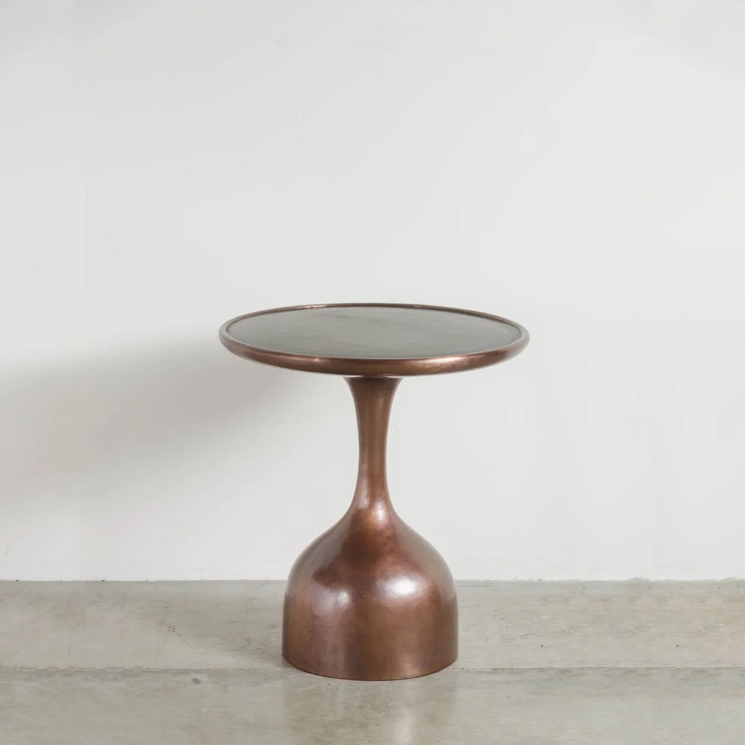 Le Verre Side Table | Antique Copper and Black Lacquer