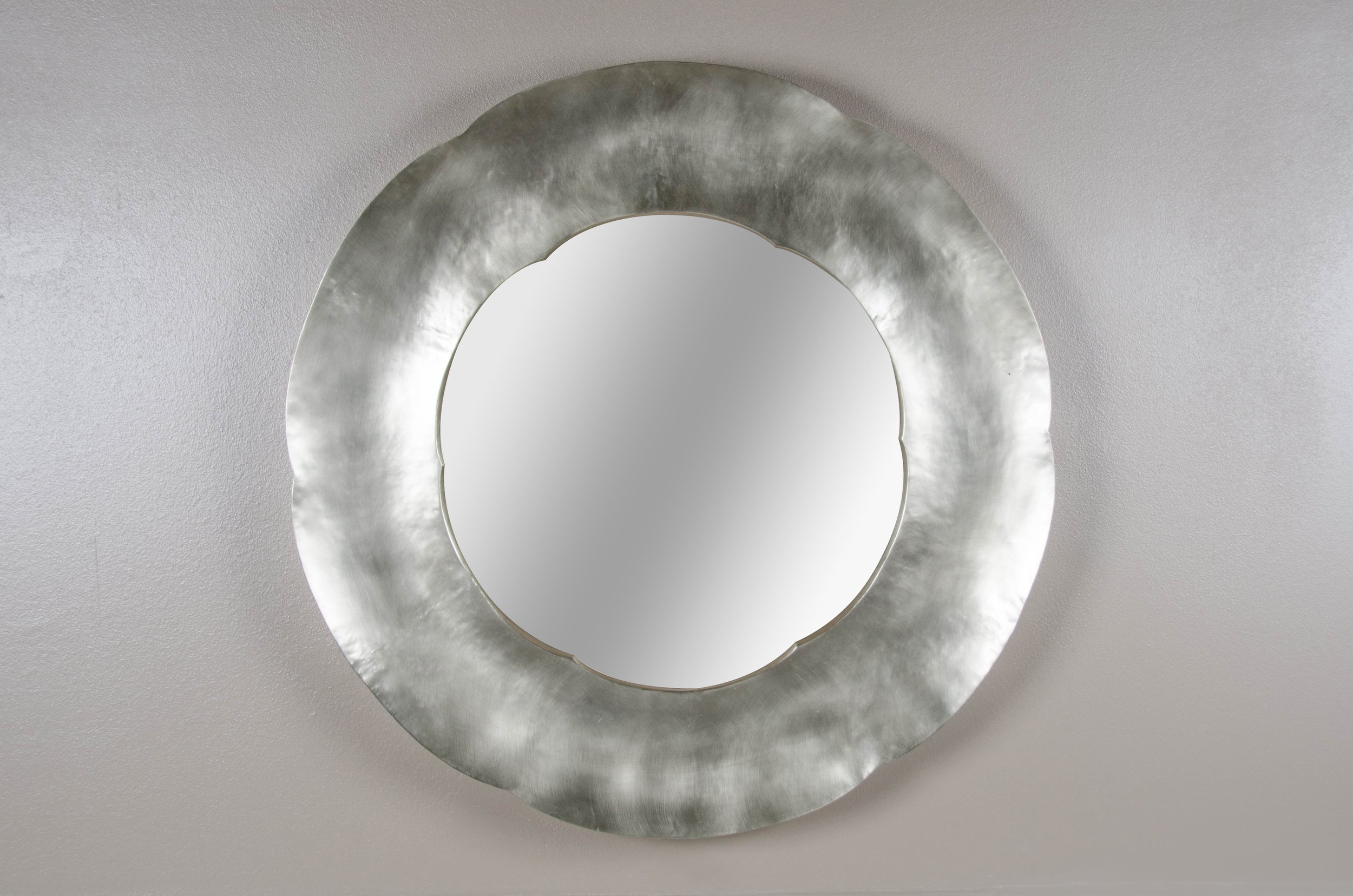 Six Petal Mirror | White Bronze