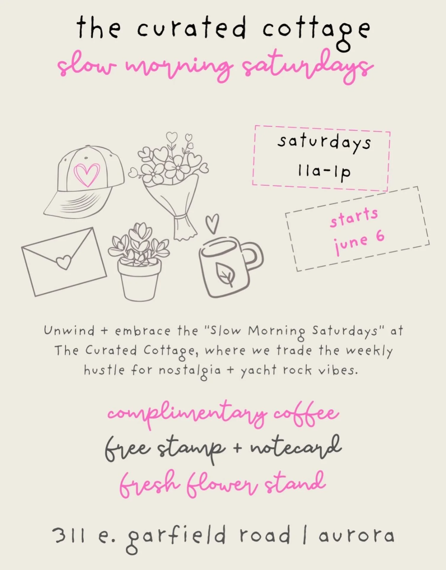 The best kind of mornings are the slow ones. 🌿☀️

We&rsquo;re so excited to launch &ldquo;Slow Morning Saturdays&rdquo; at The Curated Cottage. This new event series is about community, relaxation, and embracing a gentler start to your weekend.

Thi