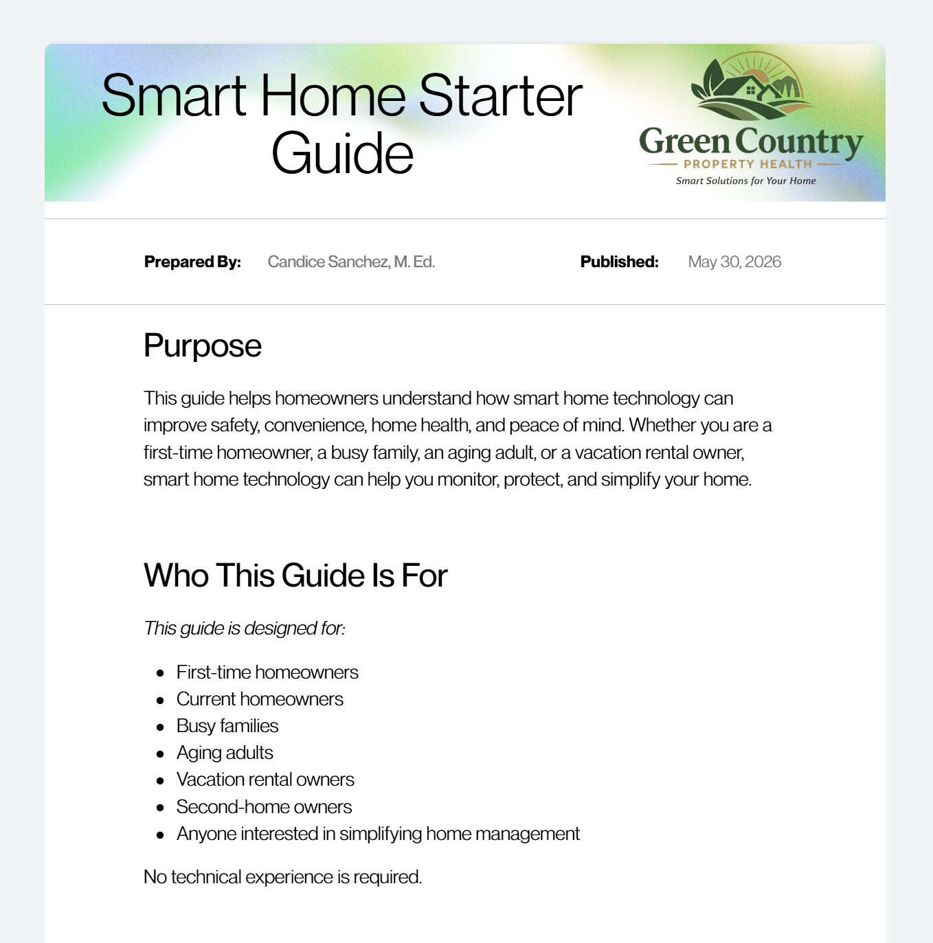 Smart Home Starter Guide