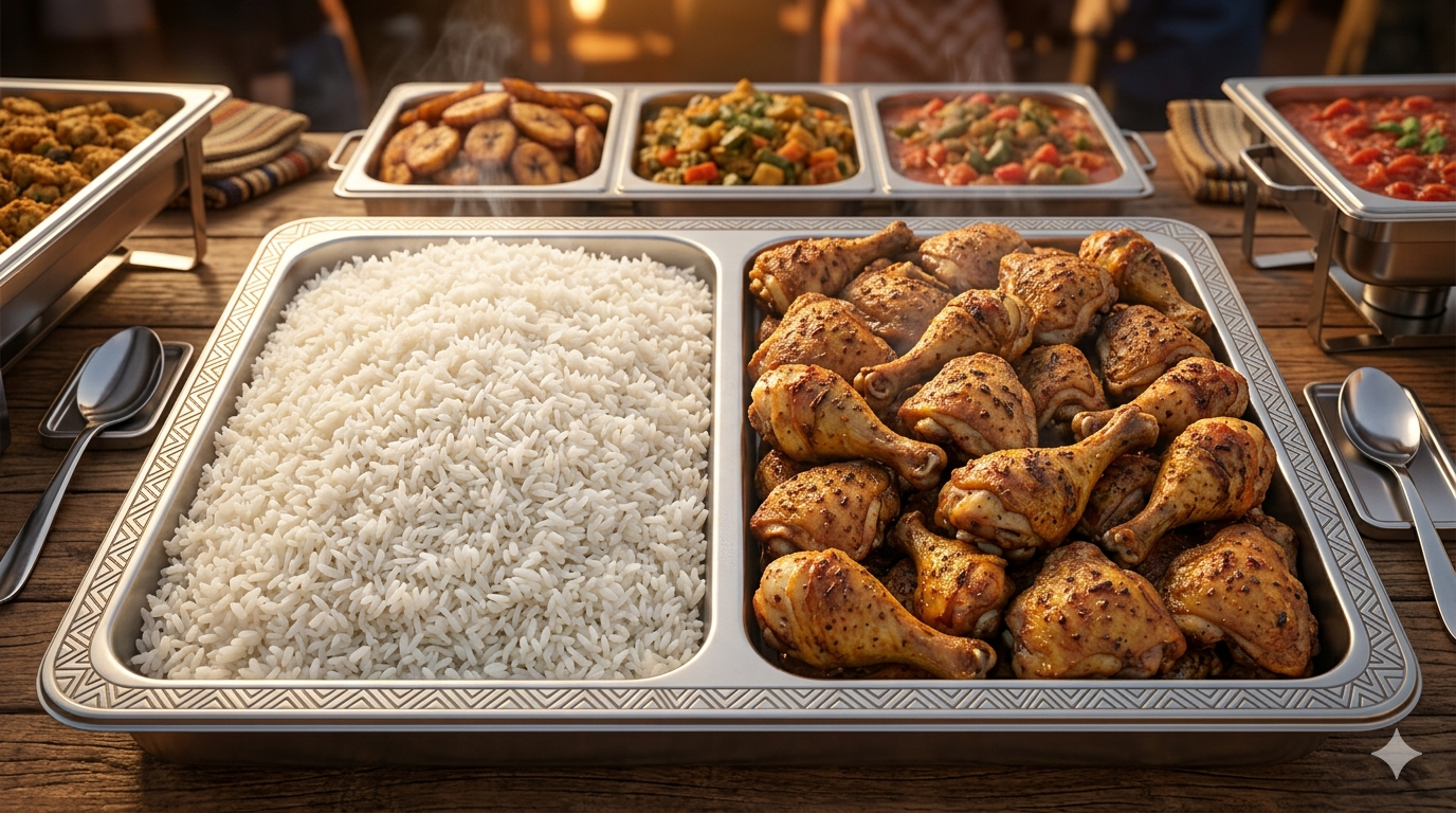 Rice & Chicken Combo Tray