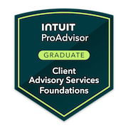 Intuit ProAdvisor Client Advisory Services Foundations badge