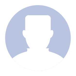 Generic white user profile silhouette on a light blue circular background