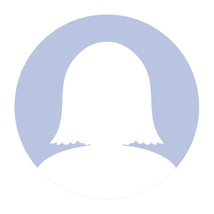 Default female profile avatar silhouette on a light blue circular background