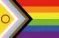 Rainbow coloured flag signalling diversity equality
