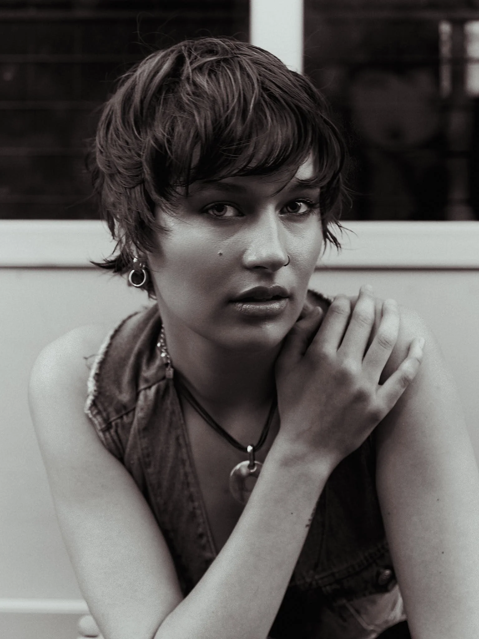 Talent and Model Brooklyn on camera by Denver editorial and portrait photographer VUNDRR (aka Yani or Aiyana) in RiNo Art District 