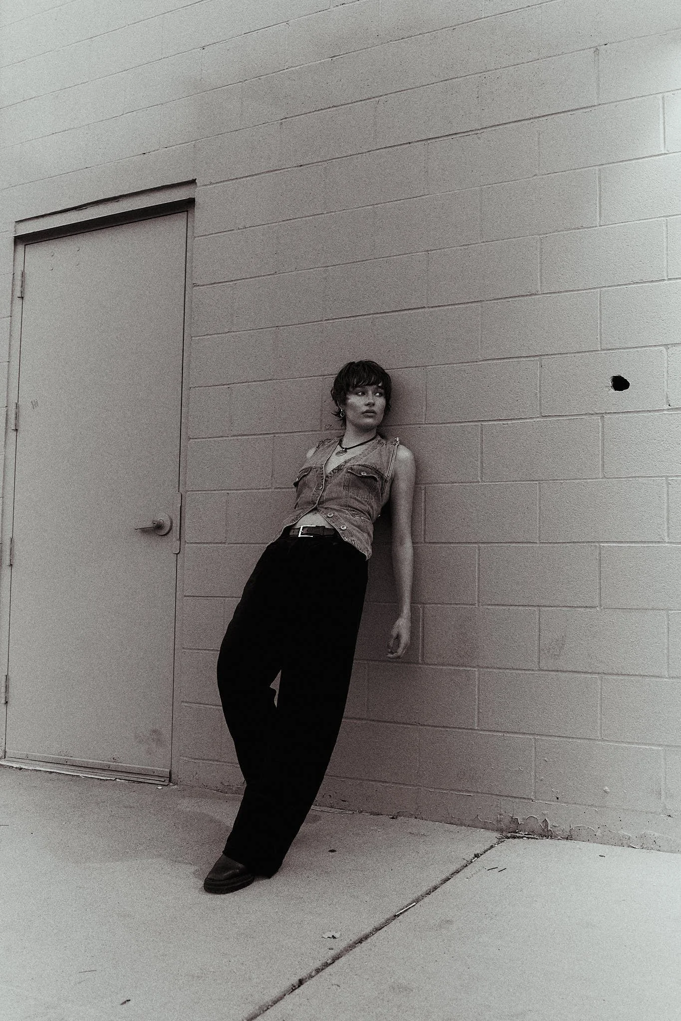 Talent and Model Brooklyn on camera by Denver editorial and portrait photographer VUNDRR (aka Yani or Aiyana) in RiNo Art District 