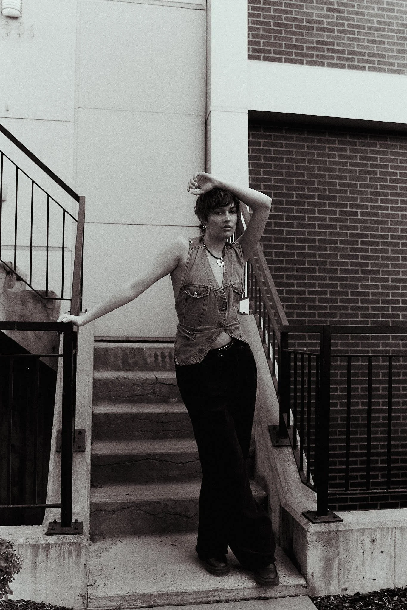 Talent and Model Brooklyn on camera by Denver editorial and portrait photographer VUNDRR (aka Yani or Aiyana) in RiNo Art District 