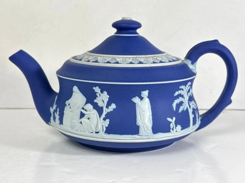 1930s Authentic Wedgwood England Dark Blue Cobalt Jasperware
