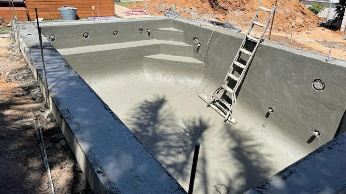 Pool space under construction.