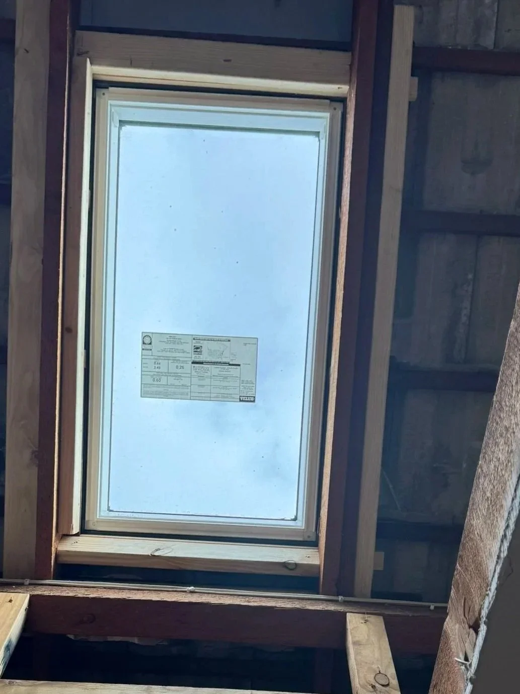 Velux skylights installed to create light and height to the new custom-made kitchen below.