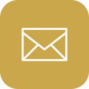Icon of an envelope on a gold background representing email or messaging.