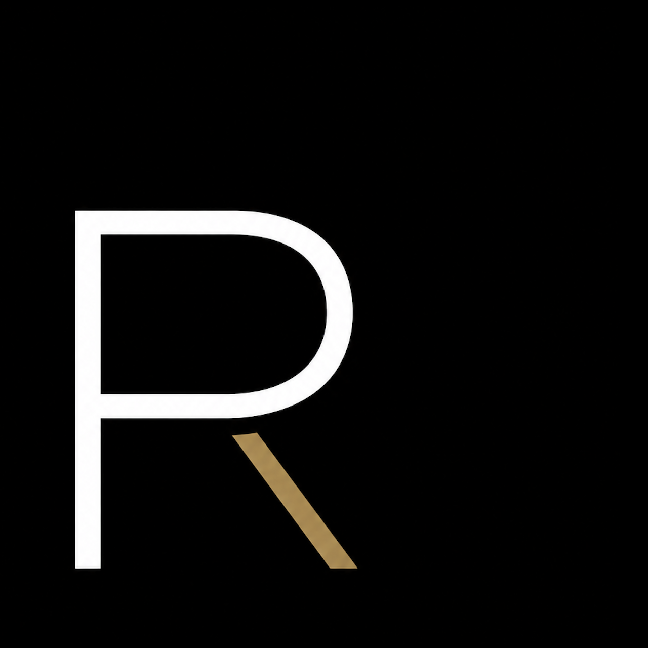 A stylized parking sign with a white letter "P" and a gold arrow pointing downward.