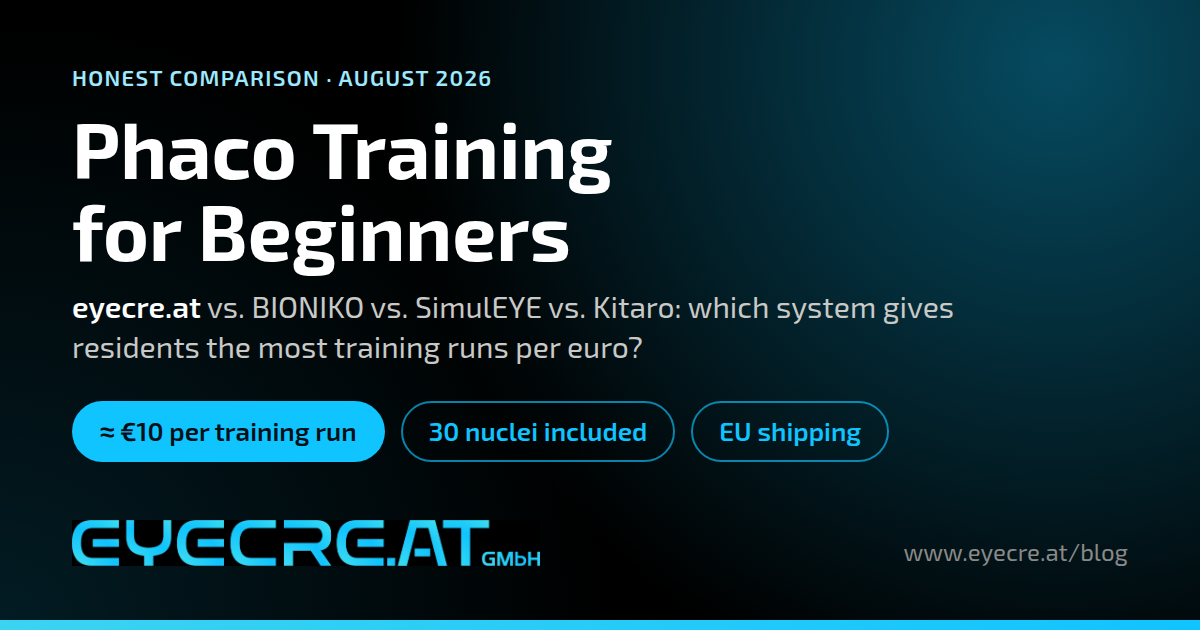 Phaco Training for Beginners: eyecre.at vs. BIONIKO vs. SimulEYE vs. Kitaro