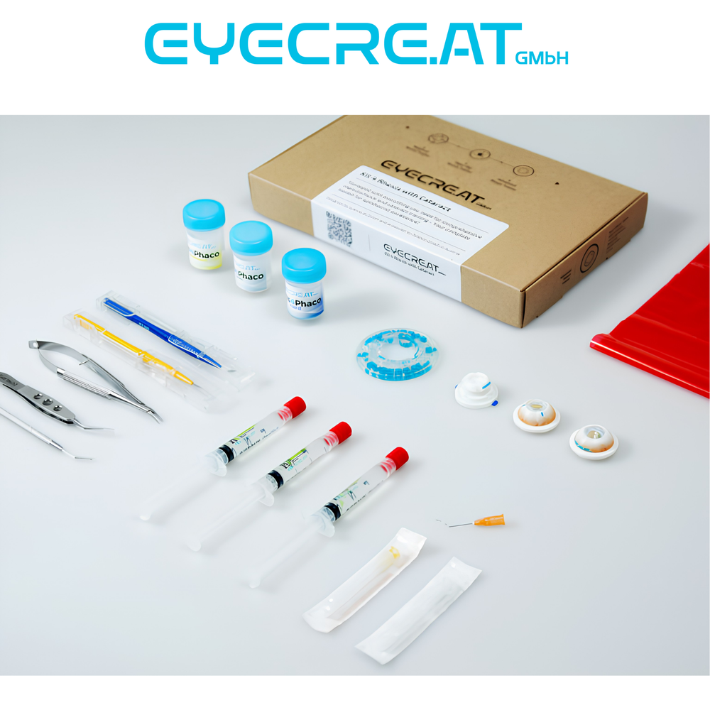 eyecre.at Kit 4 Rhexis with Cataract: reusable capsulorhexis and phaco trainer platform with 30 nuclei