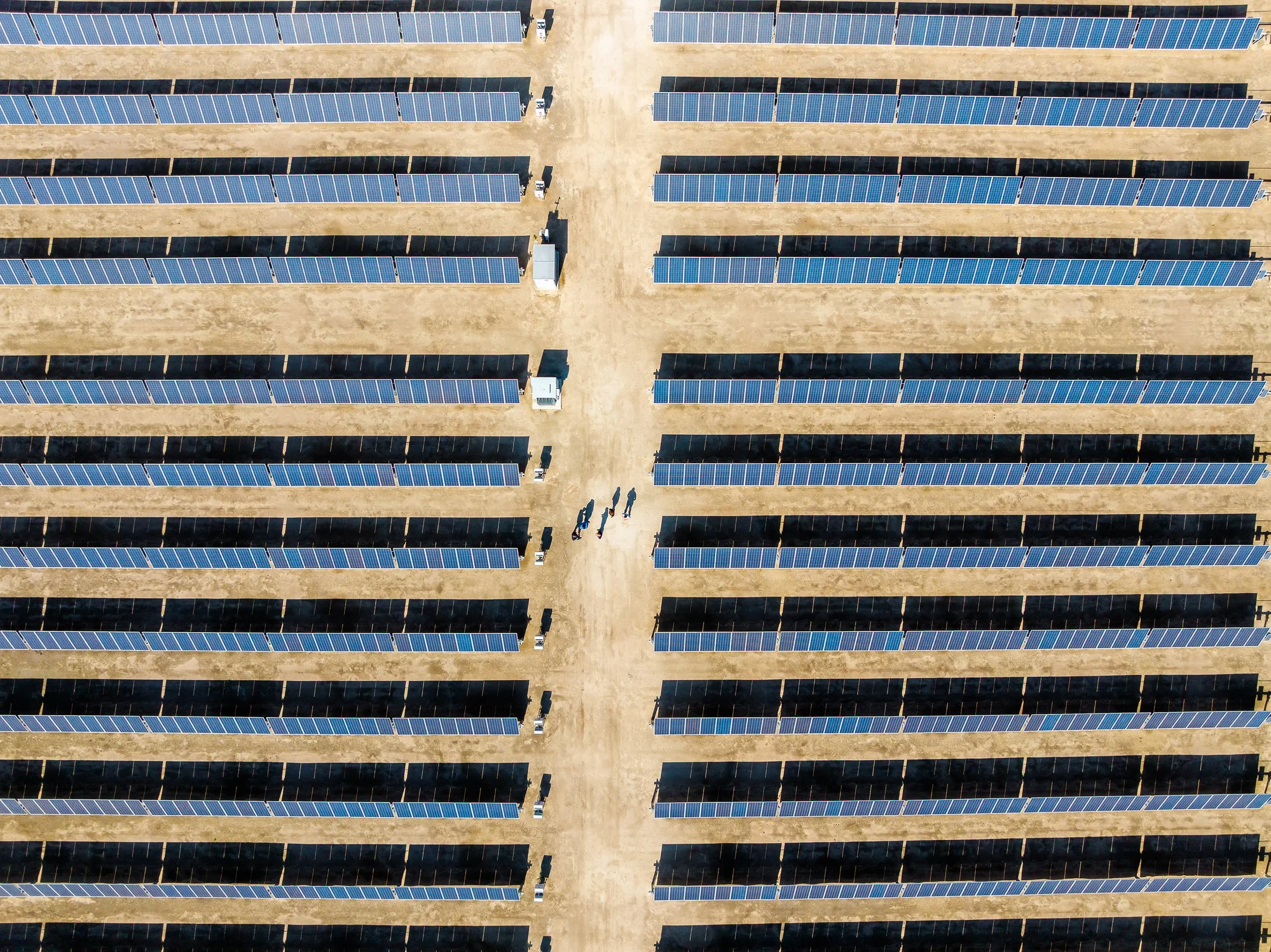 Solar Drone Shot with Team