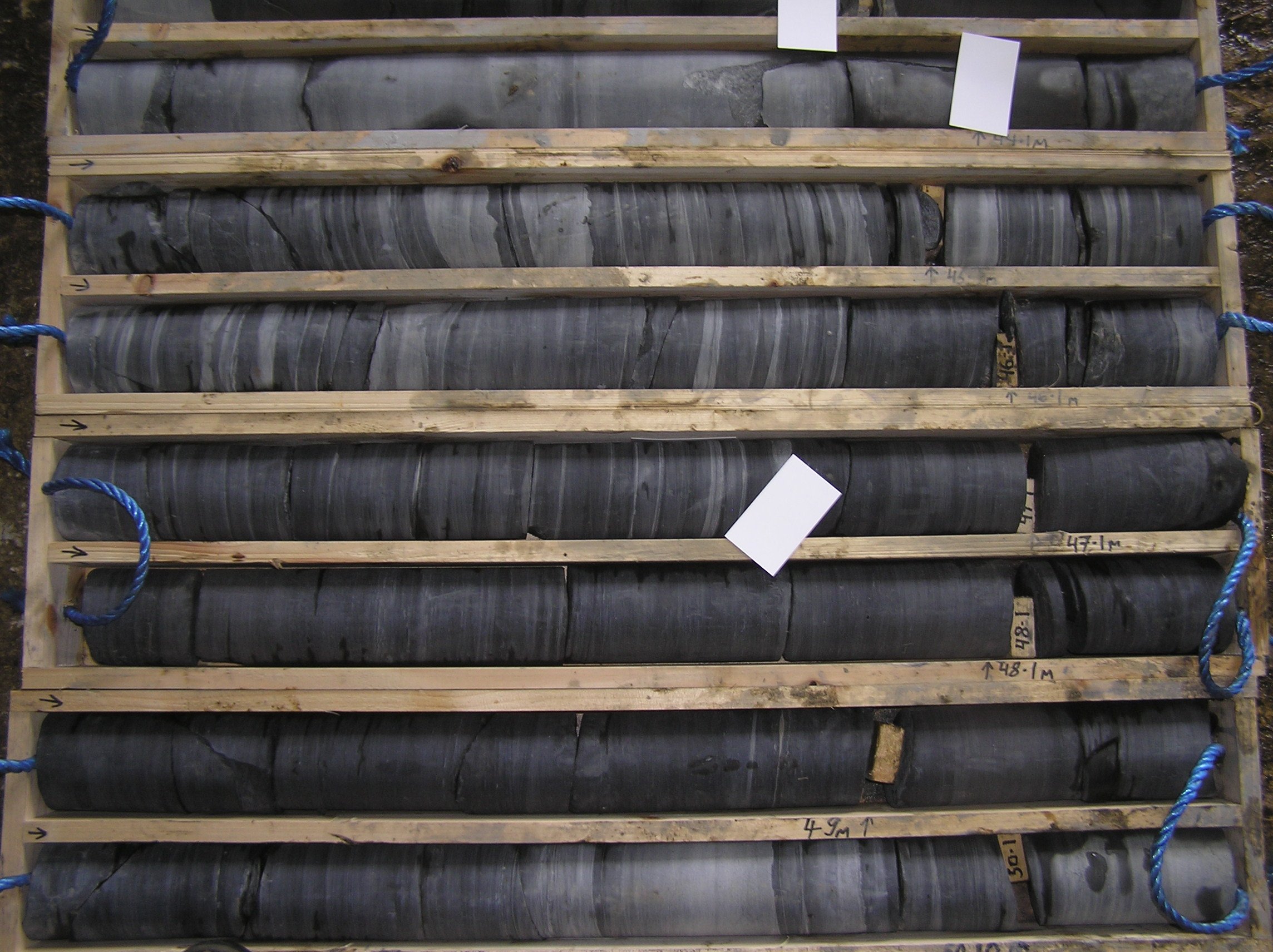 Core and log data from behind-the-outcrop wells are included in the course.