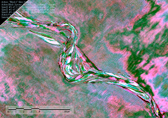 Sessions viewing and interpreting seismic data are combined with analog observations of outcrop geology in an interdisciplinary approach.