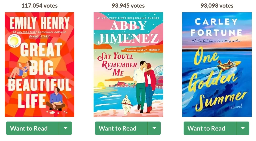 Three different authors and yet the covers look the same