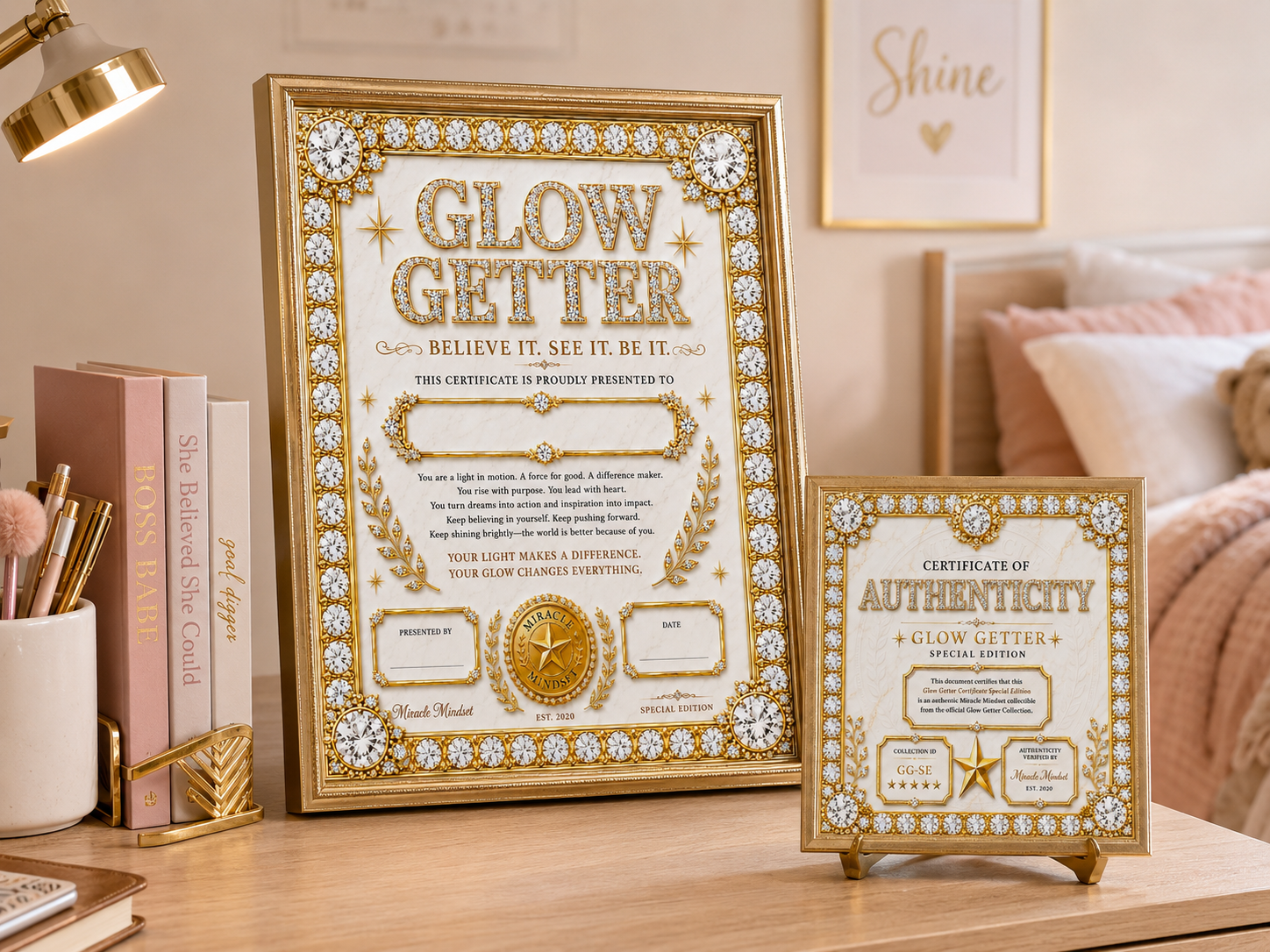 GLOW GETTER AWARD/ CERTIFICATE
