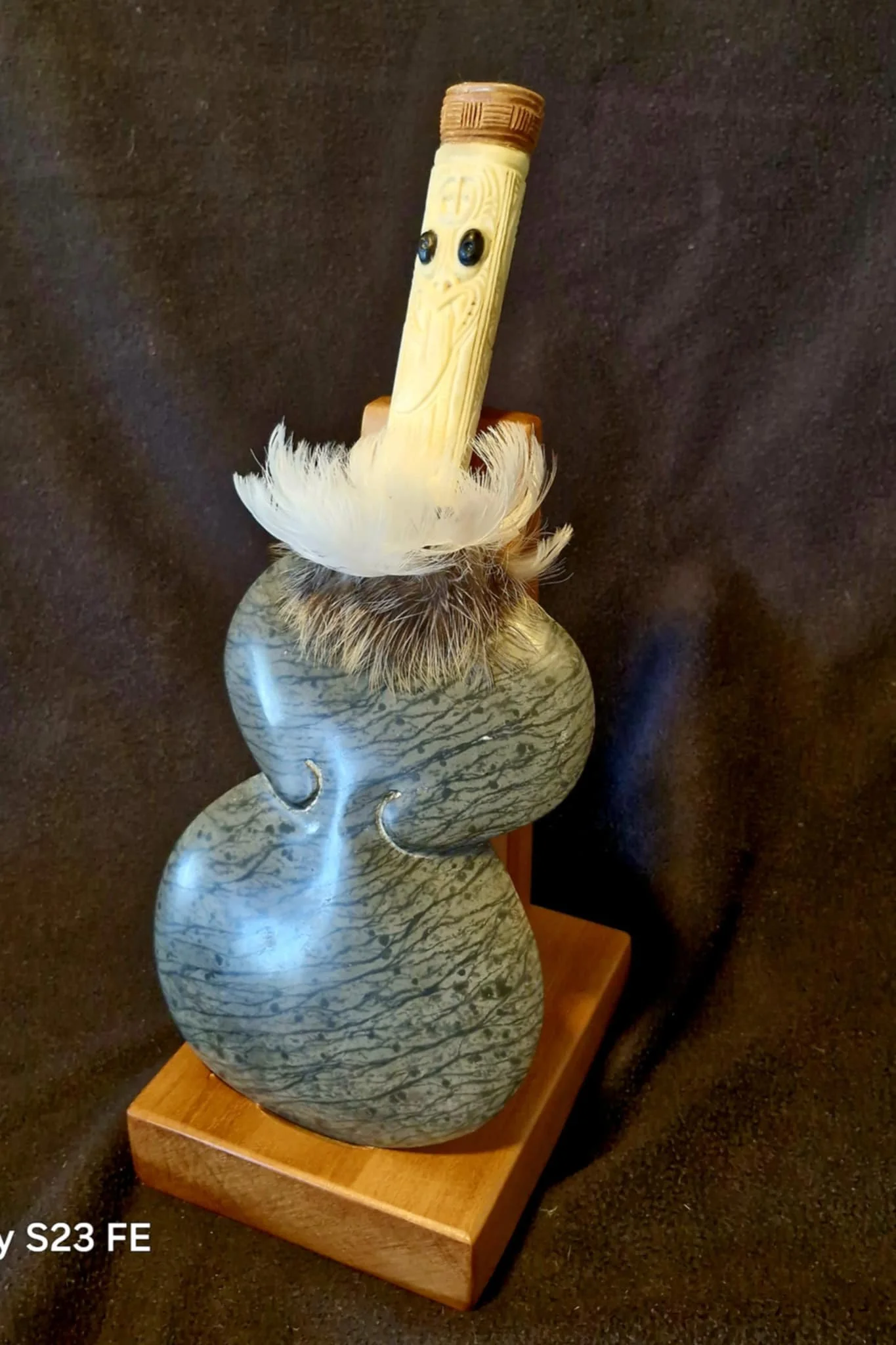Kotiate - wood, bone, feather and stone