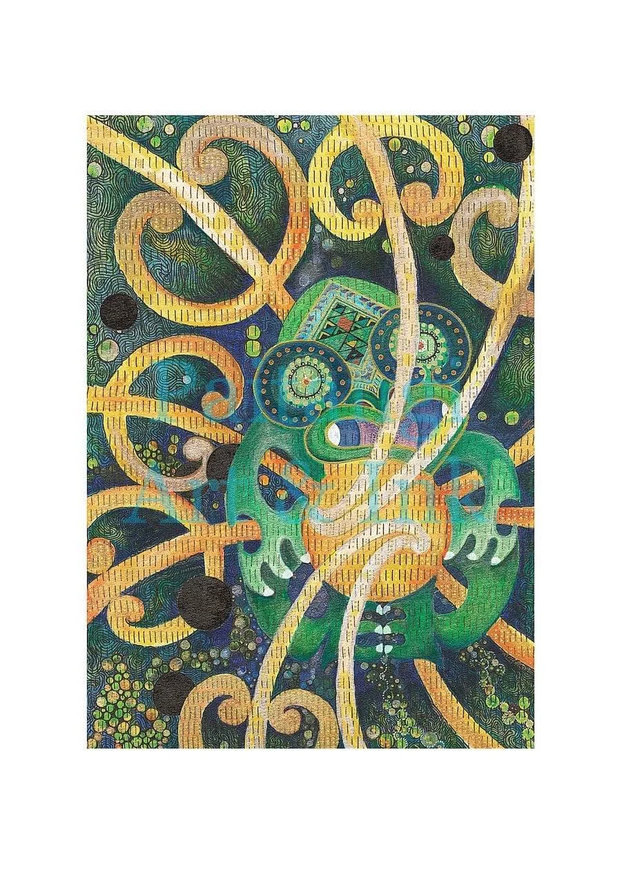 Tiki Swallows the Sun print