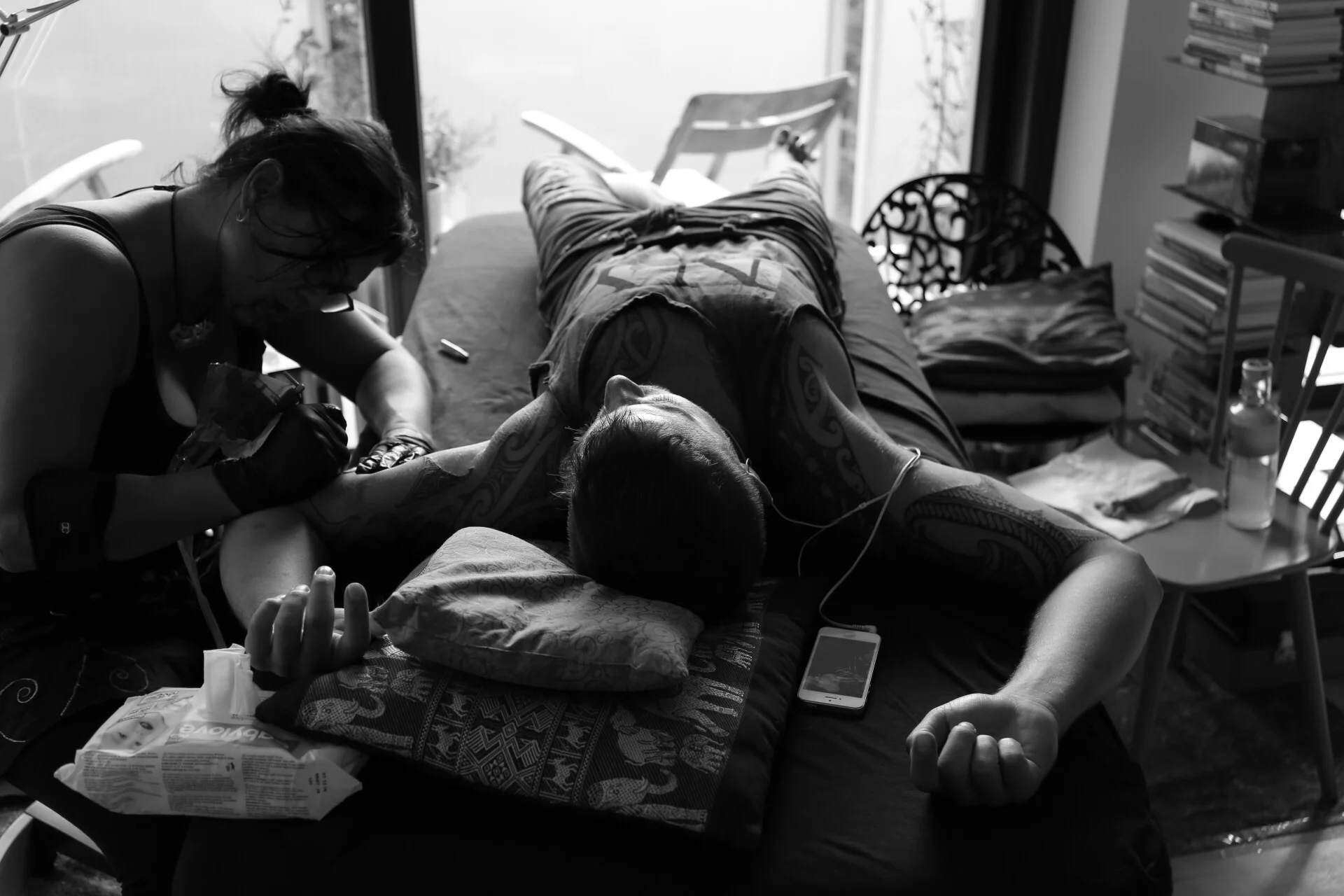 8 hrs of ink and the most relaxed client.....ever. 