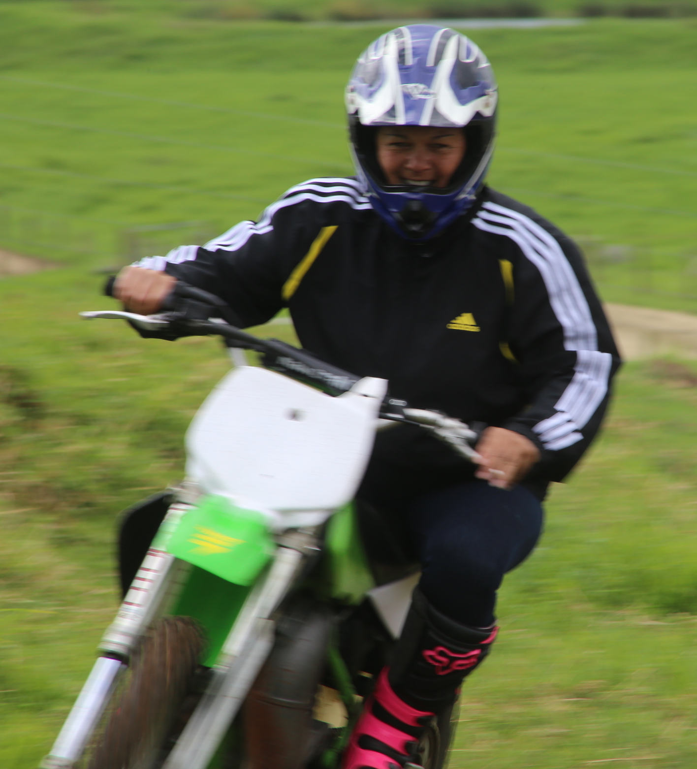 She likes to ride motorbikes.