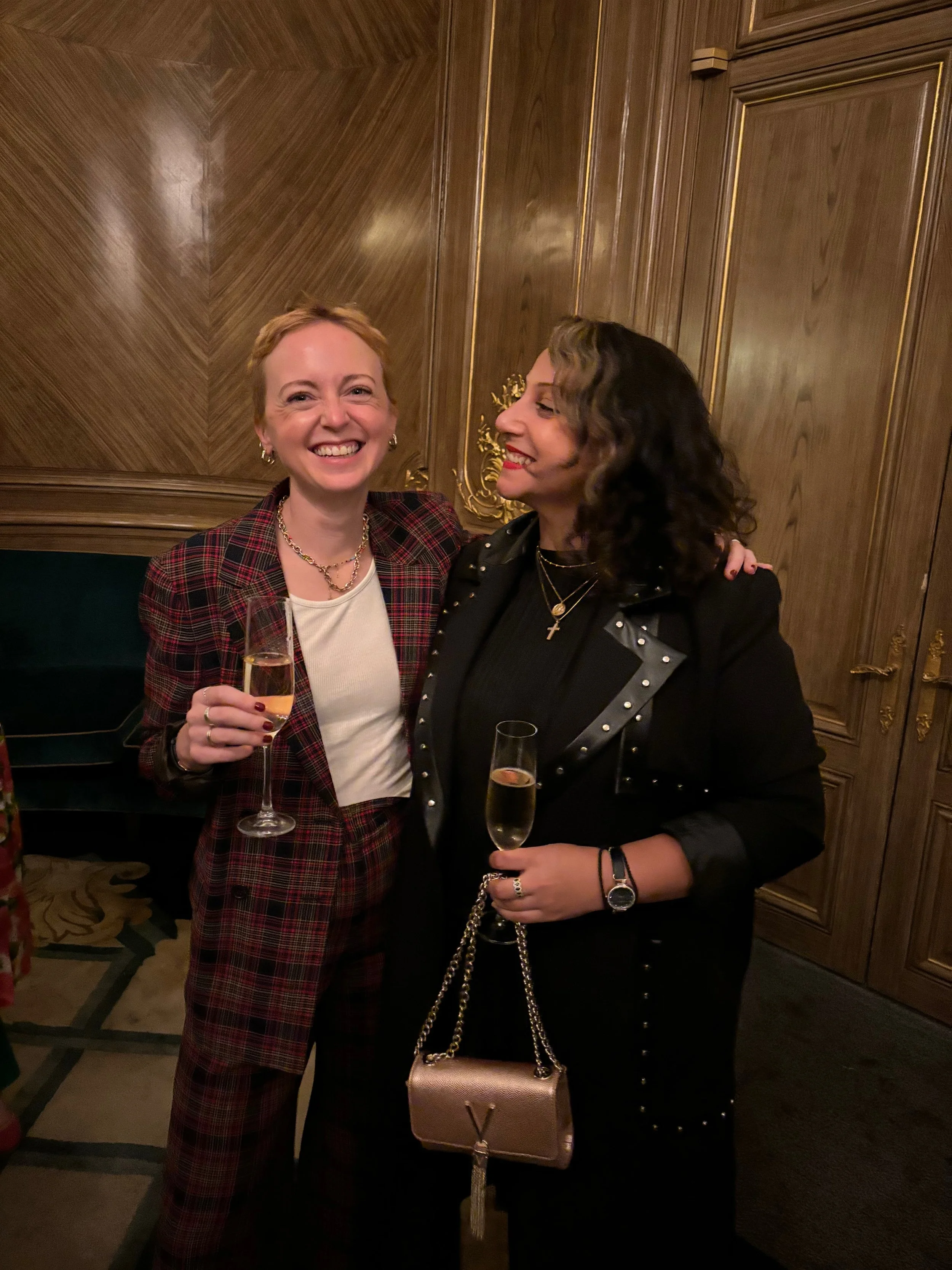 Director of The Paul Smith Foundation Martha Mosse and Producer Halime Eleni Özdemir di Larusso at The Royal Academy Art Prize, London,