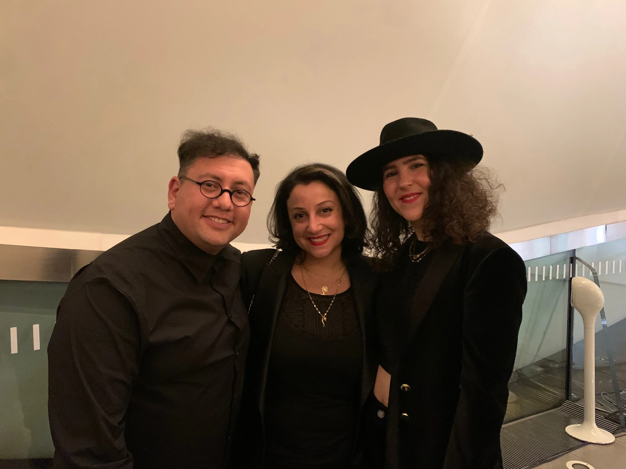 Refik Anadol and Exhibition Producer Halime Eleni Özdemir di Larusso at opening of 'Echoes of the Earth: Living Archive" at the Serpentine Gallery.