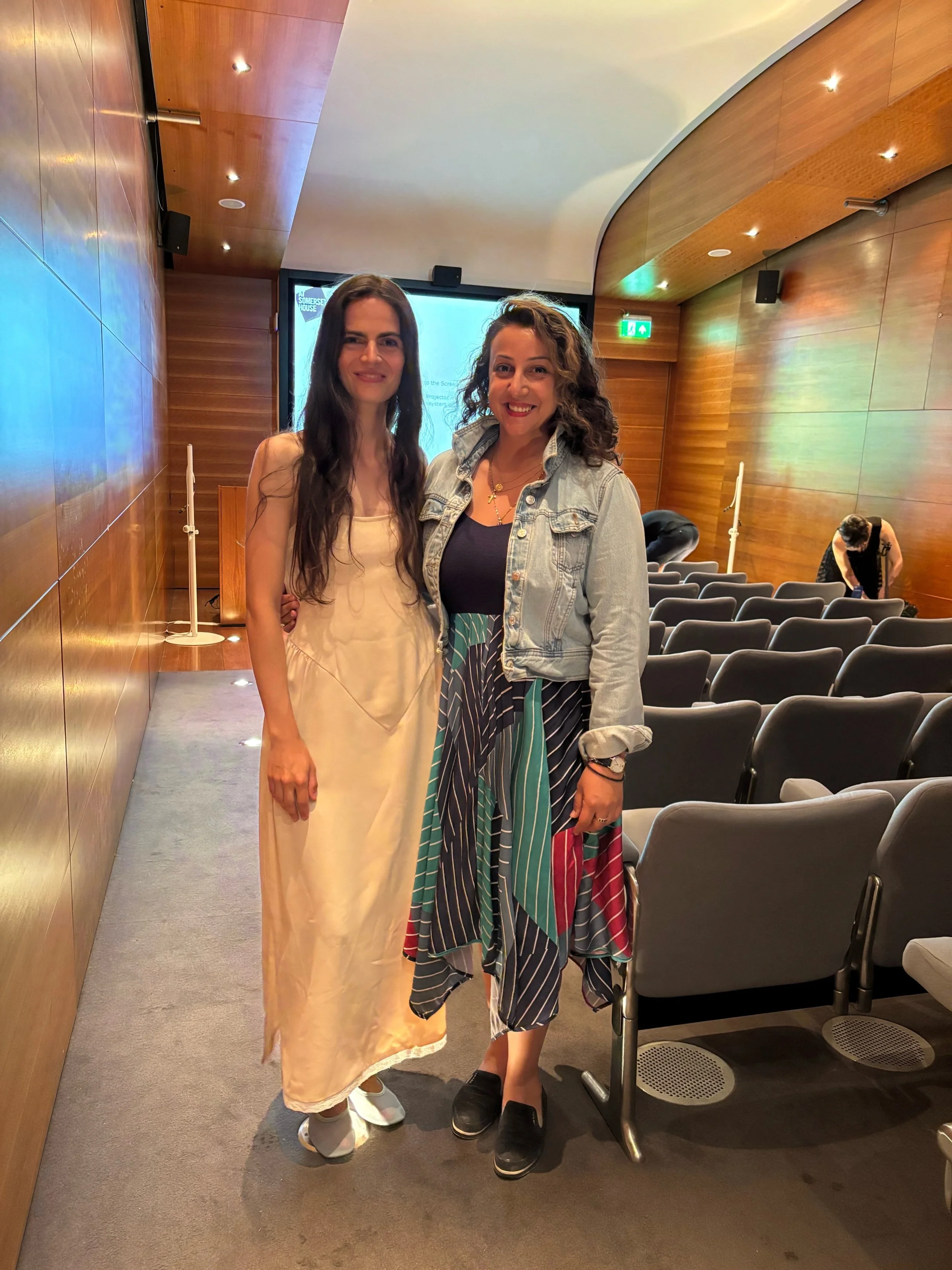 Singer Valeria Stoica and producer Halime Eleni Özdemir di Larusso on production together at London Design Biennale