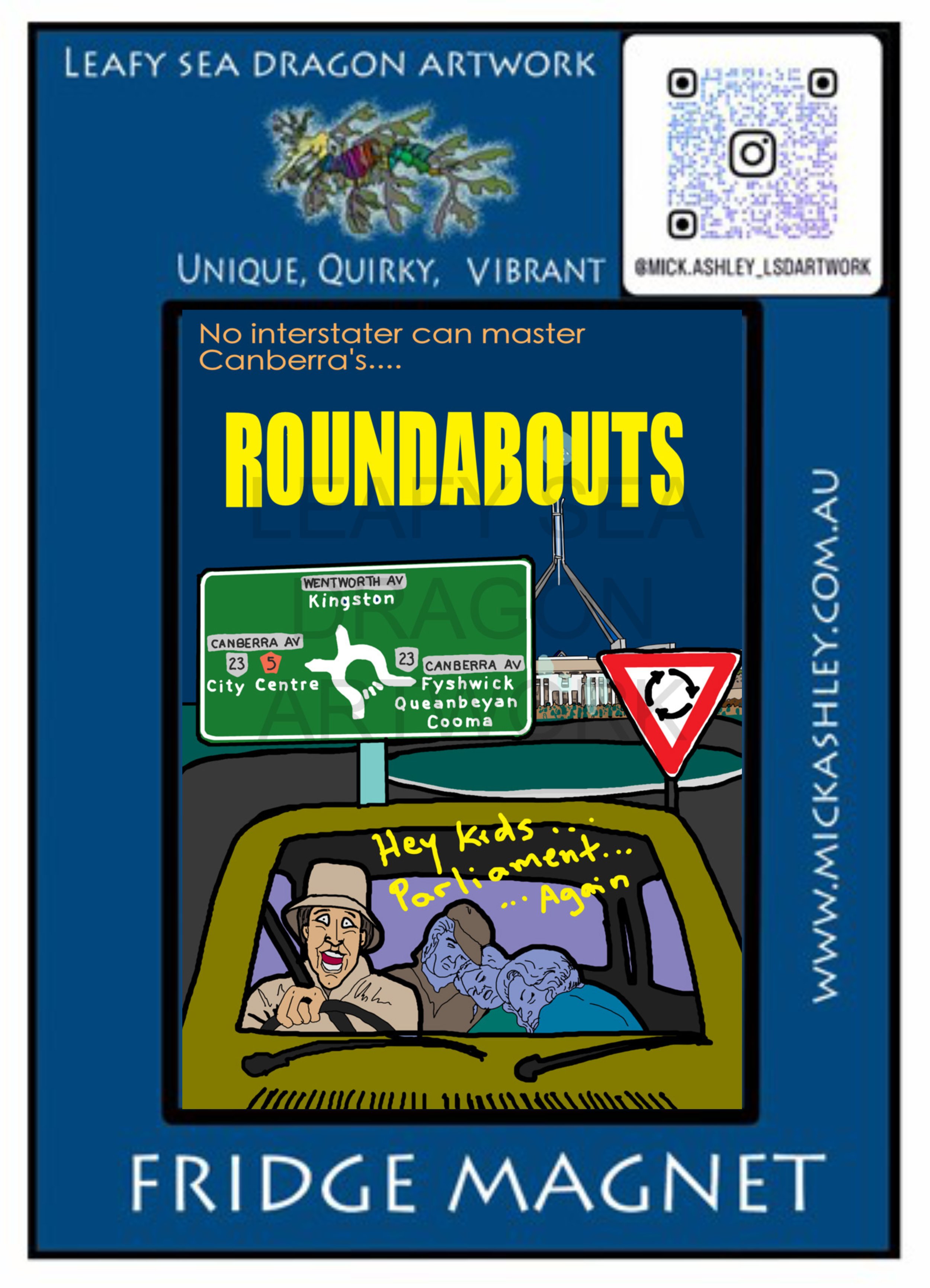 Fridge Magnet - Canberra Roundabouts