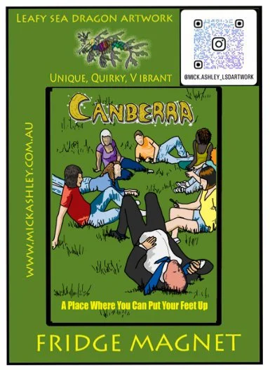 Fridge Magnet - Canberra [putting your feet up]