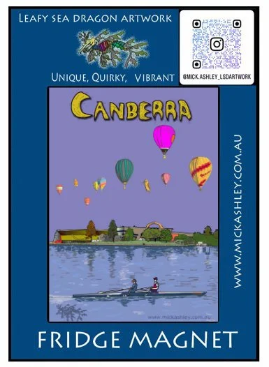 Fridge Magnet - Rowers Past the Museum