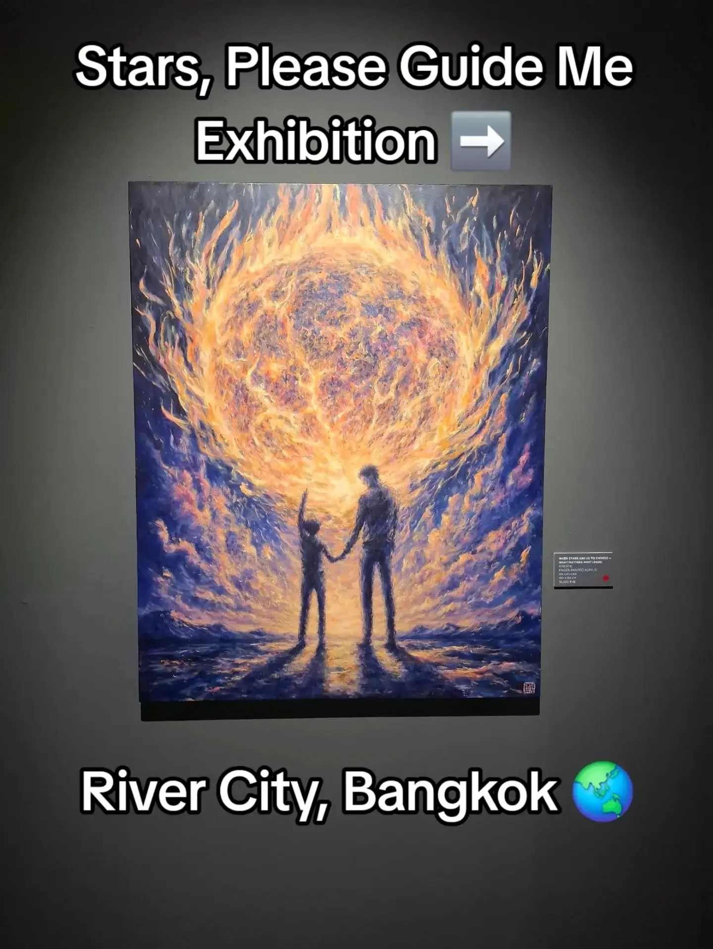 Stumbled across this free art exhibition in River City, Bangkok.

It's all about stars, which as someone who loves outer space, is very cool 👩&zwj;🚀.

My favourite piece is in the first picture. I really like they yellow and purple together. And th