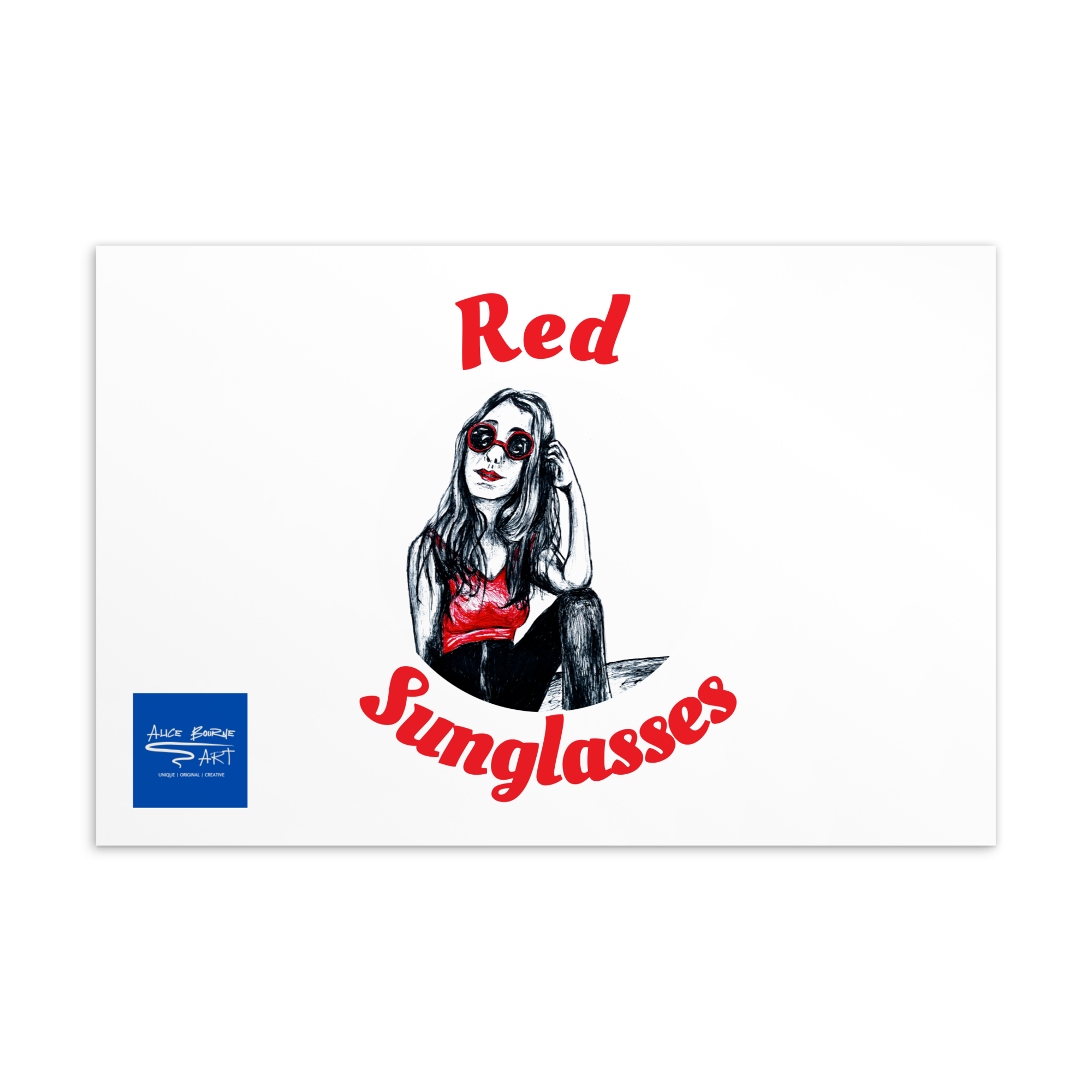 Red Sunglasses Postcard