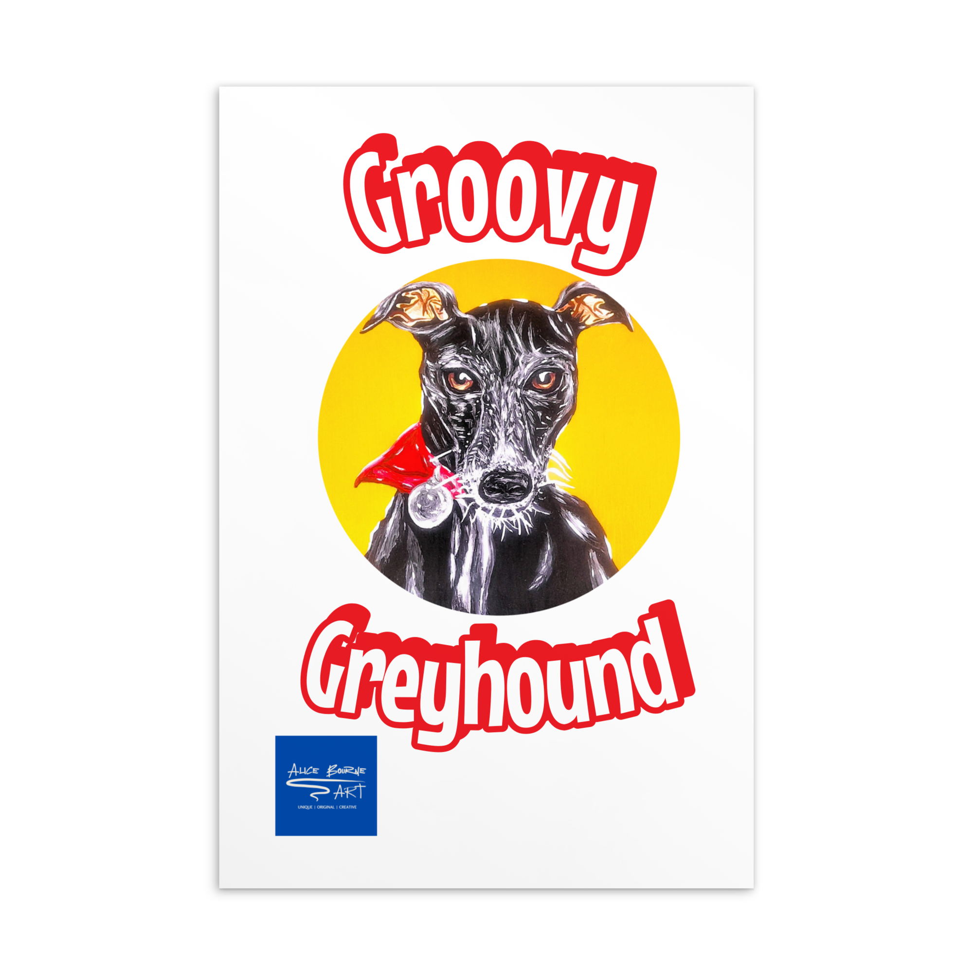 Groovy Greyhound Postcard
