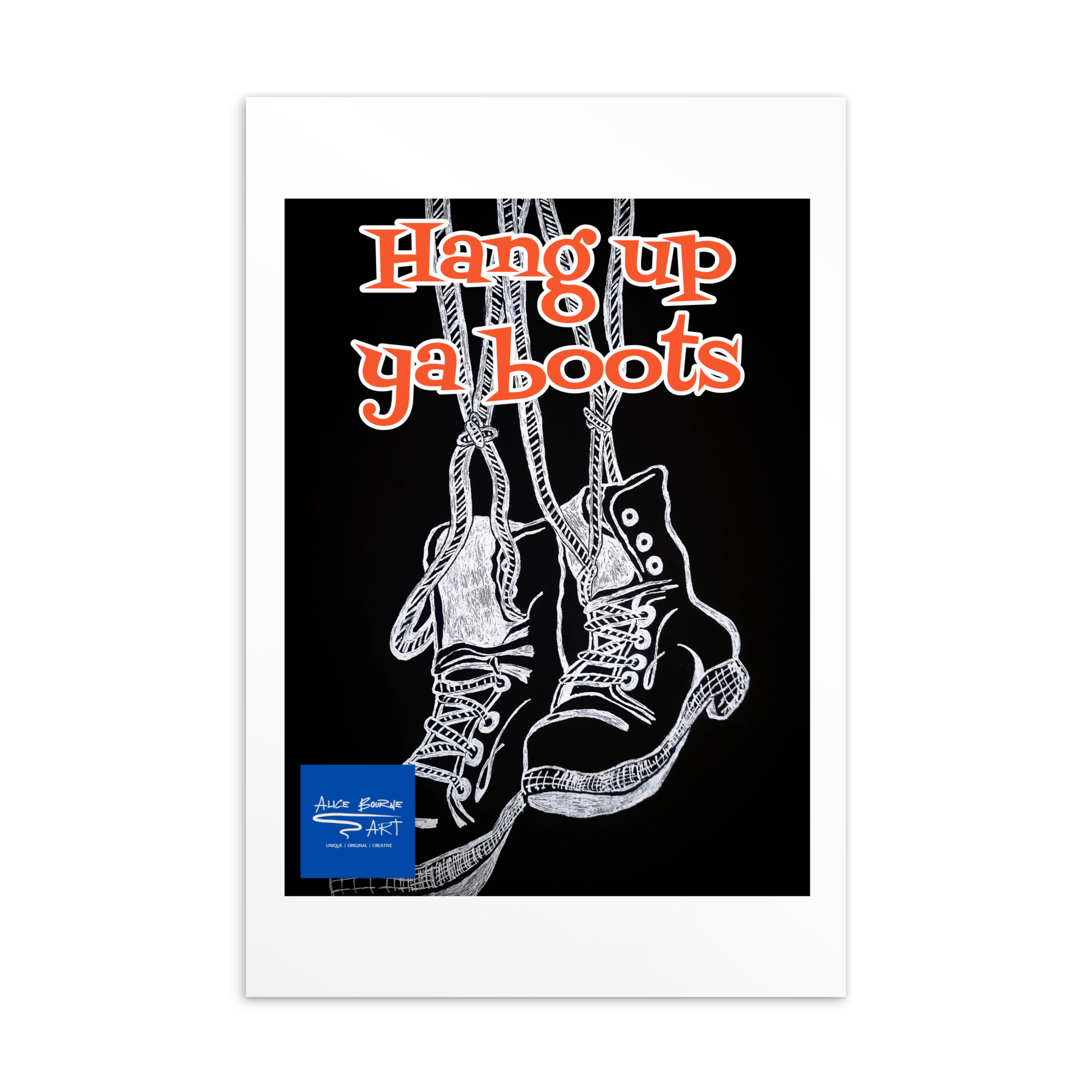 Hang Up Ya Boots Postcard