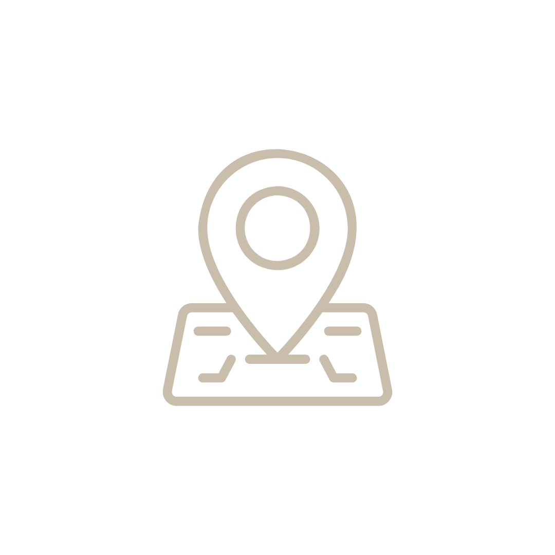 A map icon with white background for a Bend Oregon Real Estate listing services.